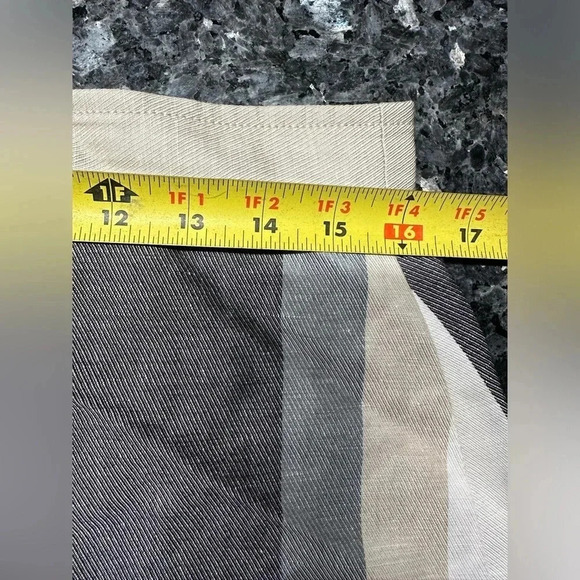 Ann Taylor Tan Grey Neutral Stripe Color Block Linen Blend Pencil Skirt Size 8 - Picture 5 of 6
